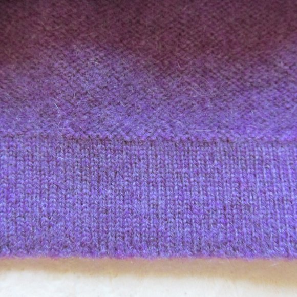 MARGARET O'LEARY WOMENS SIZE L SWEATER PURPLE CASHMERE RETR0 1950'S USA MADE - Picture 6 of 10